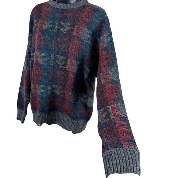 Vintage Knights Bridge Crewneck Wool Blend Dad Sweater - Picture 4 of 11